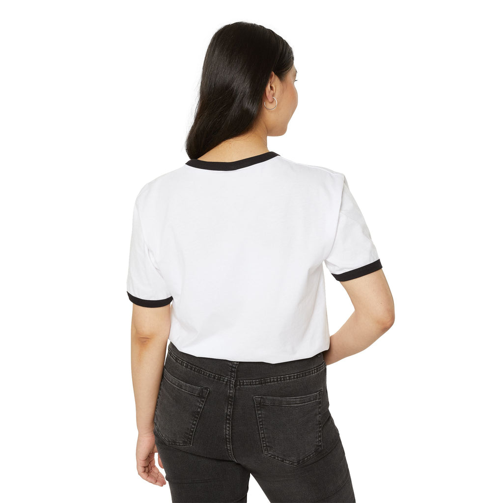 Camiseta Ringer Nube Azul 'Aquí' — Vive Canarias