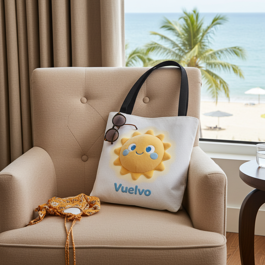 Bolsa Tote 'Vuelvo' Sol Canario — Vive Canarias